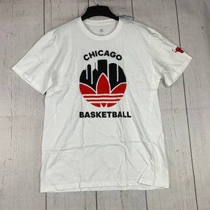 Chicago‎ Basketball Bulls NBA Adidas White Tshirt New Men Michael Jordan